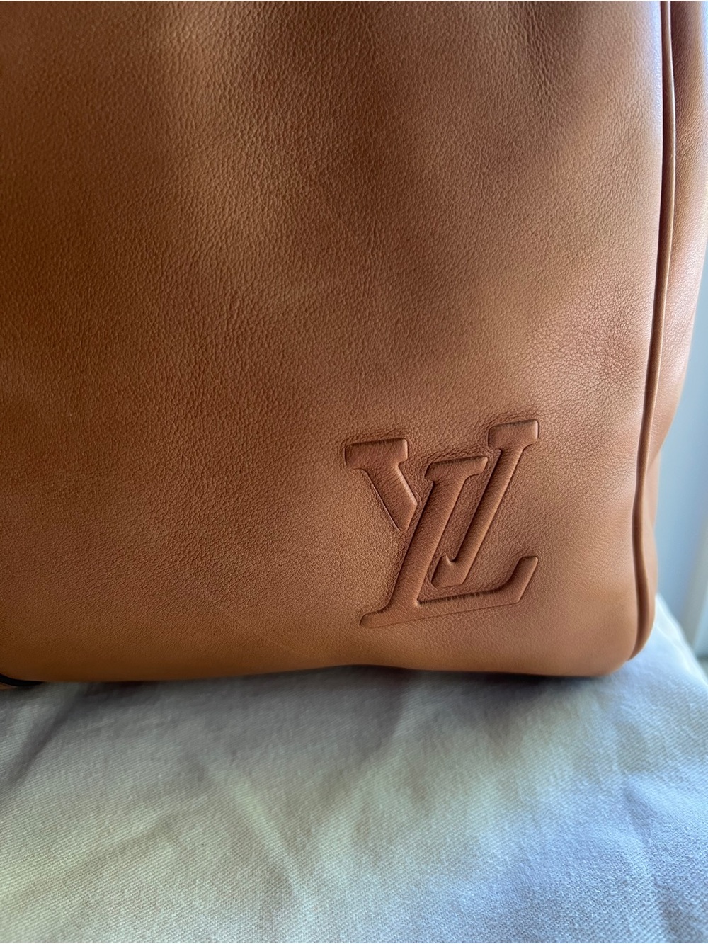 Louis Vuitton Keepall H30 Bandoulière 50 in Millesime Leather Tan - Picture 9 of 16